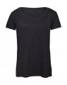 Dames T-shirt Triblend B&C TW056 Heather Dark Grey